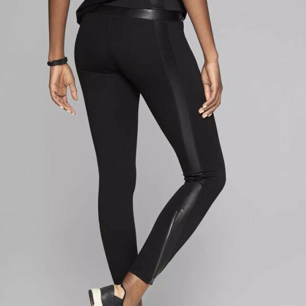 Athleta - Luxe Ponte Legging Faux Leather Panels